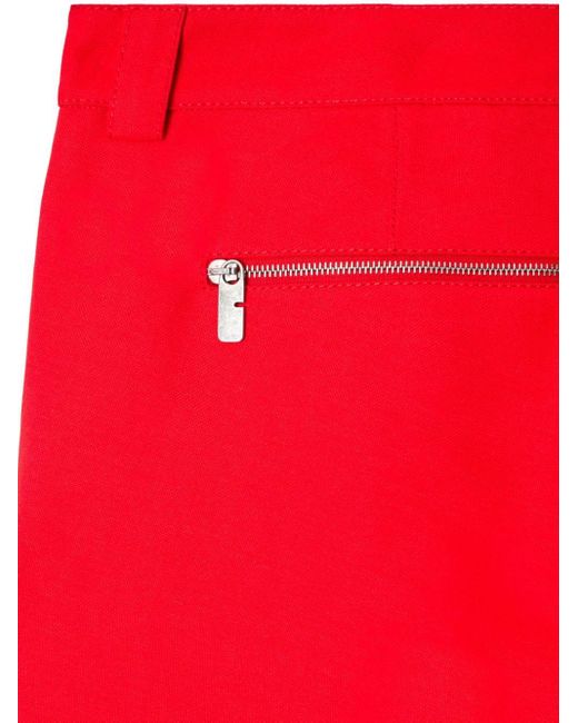 Burberry Red Canvas Cotton Trousers