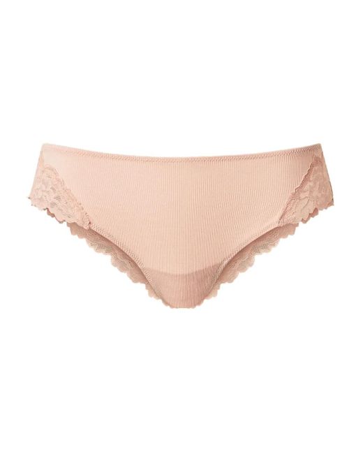 Twinset Natural Ribbed Lace Brief
