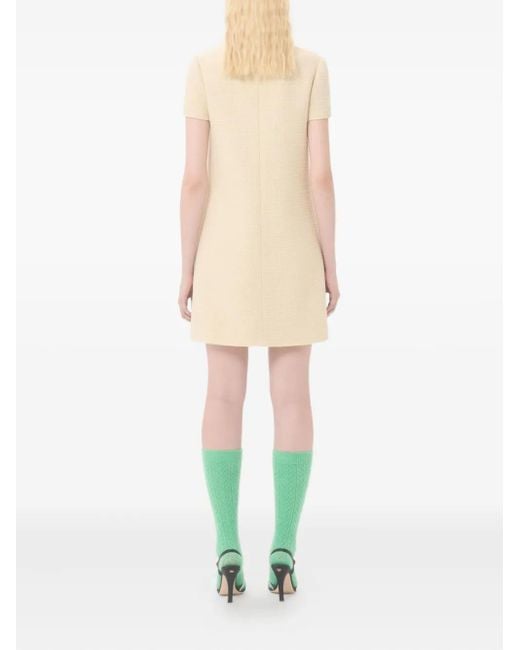 Valentino Garavani Natural Bow-Embellished Tweed Dress