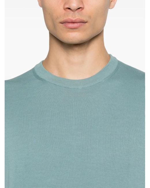 Canali Fein Gestrickter Pullover in Green für Herren