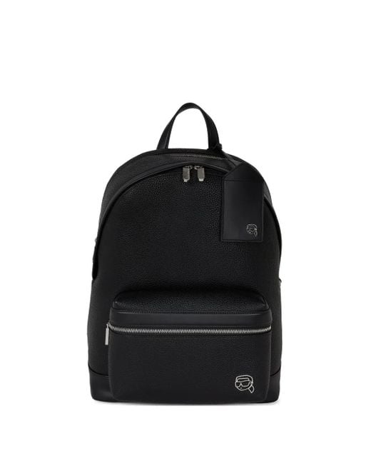 Karl Lagerfeld Black Ikon Backpack for men