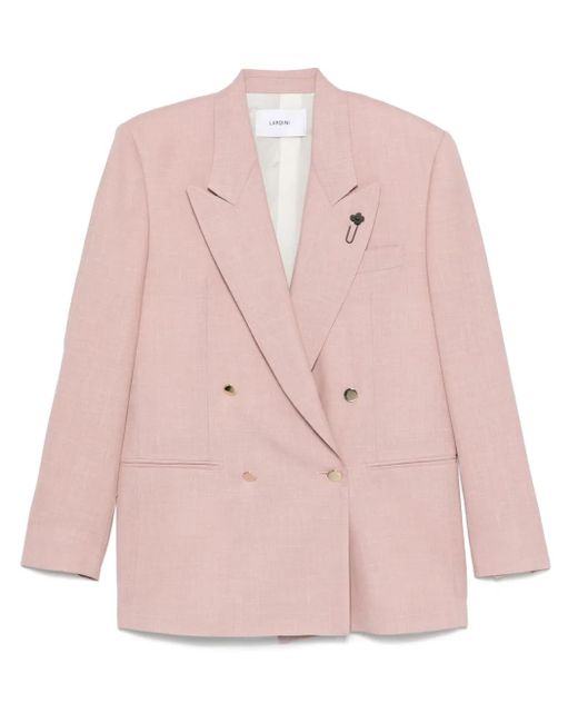 Blazer con detalle de broche Lardini de color Pink
