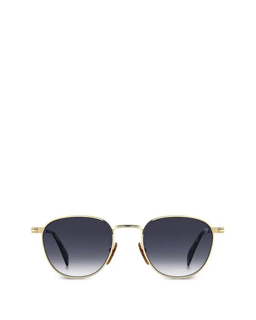 David Beckham Blue Geometric-Frame Sunglasses for men