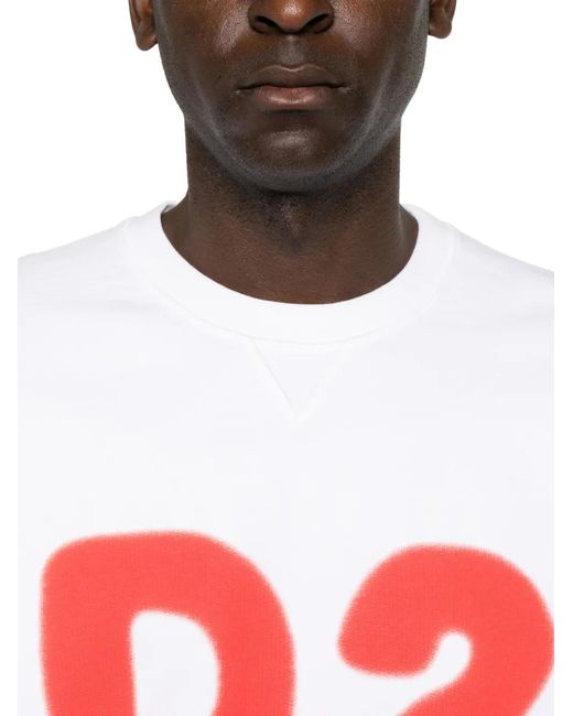 DSquared² Sweater Met Logoprint in het Red voor heren
