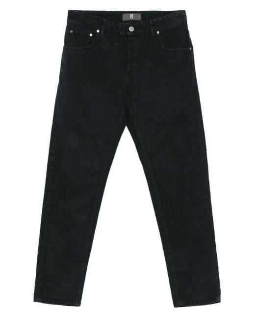 PT Torino Black Corduroy Trousers for men