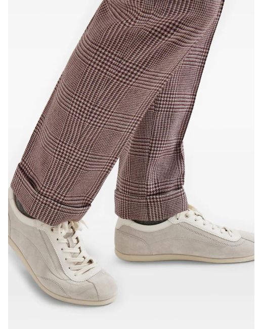 Brunello Cucinelli White Suede Sneakers for men