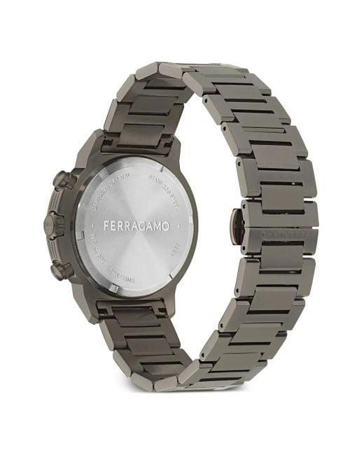 メンズ Ferragamo ステンレススチール 44mm Gray