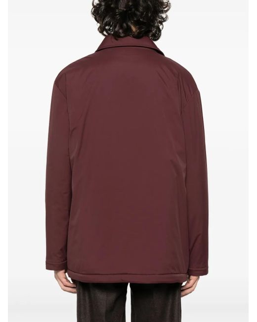 Kiton Purple Long-Sleeve Shirt Jacket for men