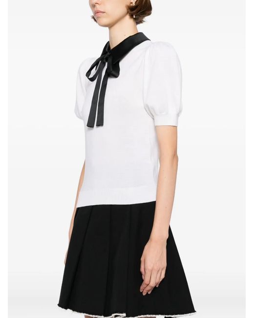Alice + Olivia White Chase Top