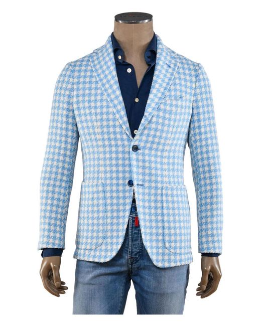 Blazer À Motif Pied-De-Poule Sartorio Napoli pour homme en coloris Blue