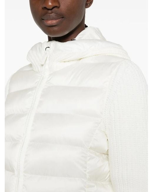 Colmar White Logo-Patch Padded Coat