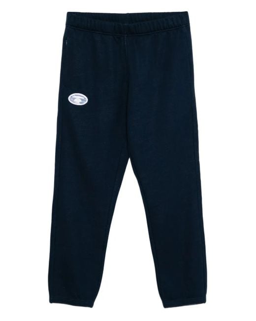 Aape By A Bathing Ape Blue Logo-Embroidered Track Pants for men