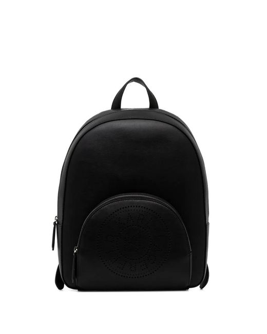 Karl Lagerfeld Black K/Circle Leather Backpack