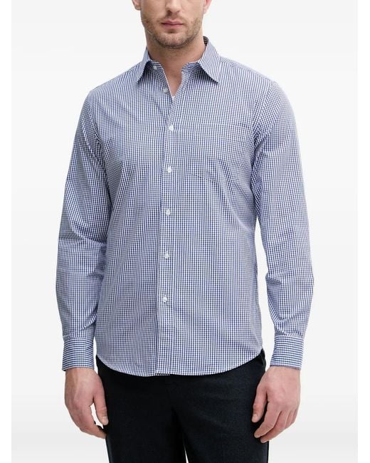 Benetton Blue Gingham-Check Shirt for men