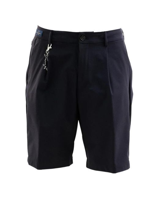 Paul & Shark Blue Pleated Tailored Short for men