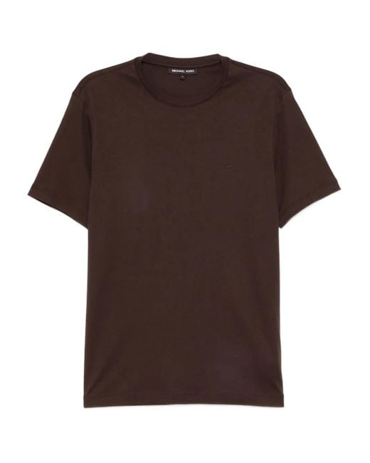 Michael Kors T-Shirt mit Logo-Stickerei in Brown für Herren