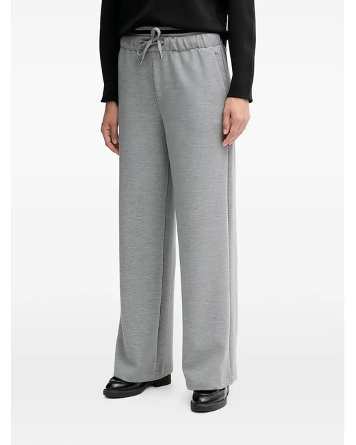 Benetton Gray Drawstring Wide-Leg Trousers