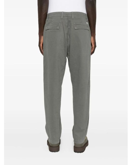 C P Company Gray Cargo-Pockets Straight-Leg Trousers for men