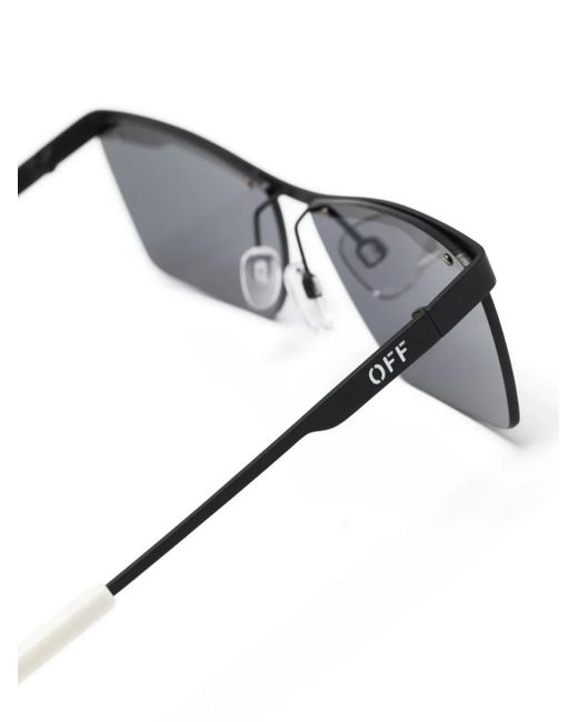Off-White c/o Virgil Abloh Gray Rimini Rectangle-Frame Sunglasses for men