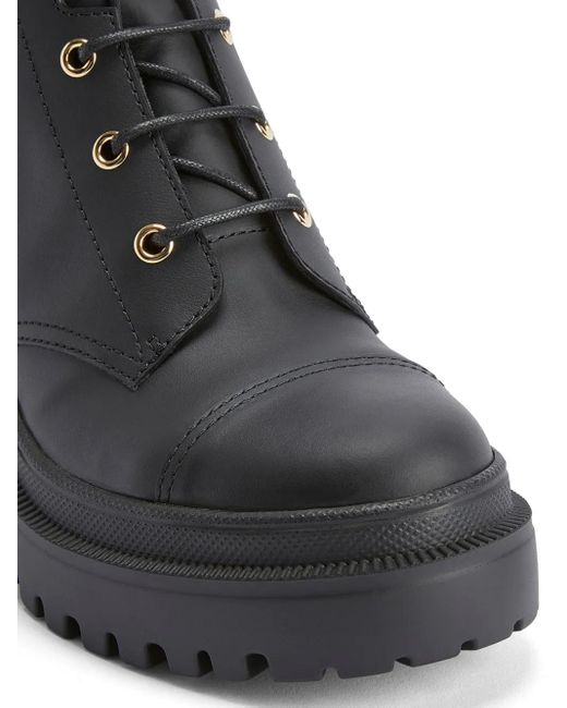 Giuseppe Zanotti Black Malakhy Combat Boots
