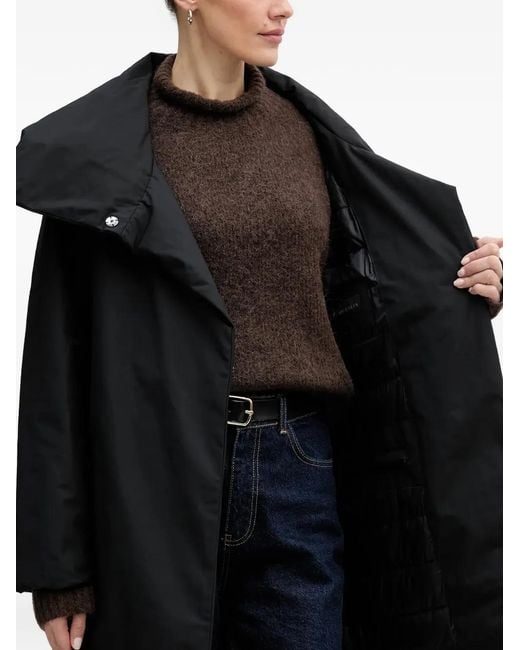 Moose Knuckles Black Belted Double-Breasted Coat