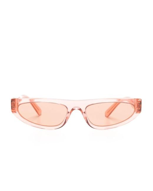 Miu Miu Pink Glimpse Oval-frame Sunglasses
