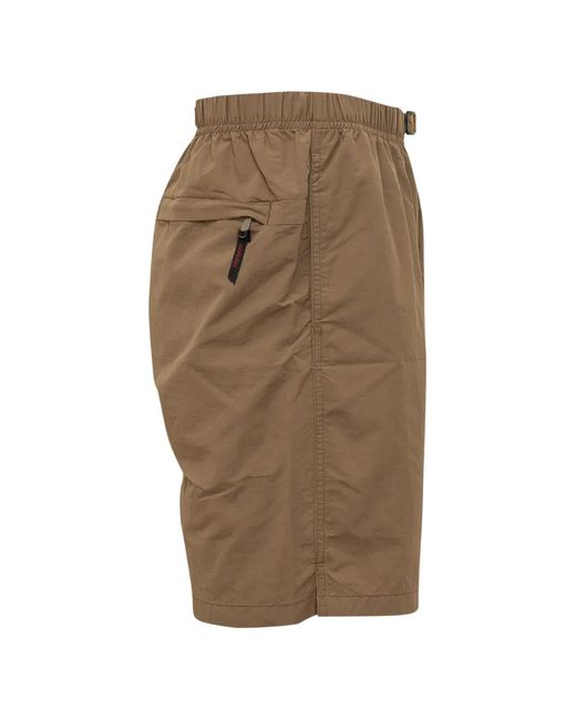 Gramicci Brown Logo Patch Cargo Shorts for men