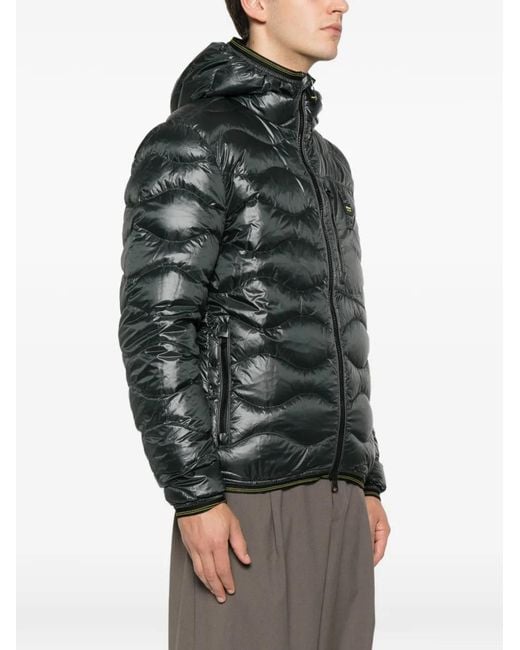 Blauer Gray Hooded Quilted Jacket for men