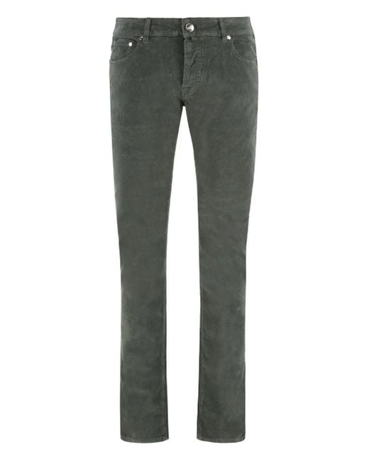 メンズ Moorer Five-pocket Corduroy Trousers Gray