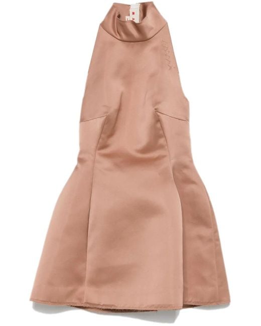 Robe Courte En Satin Duchesse Marni en coloris Natural