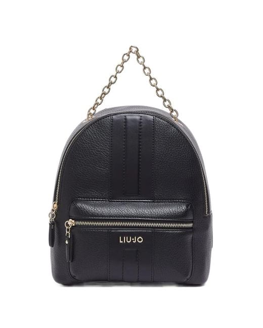 Liu Jo Blue Chain-Detail Backpack