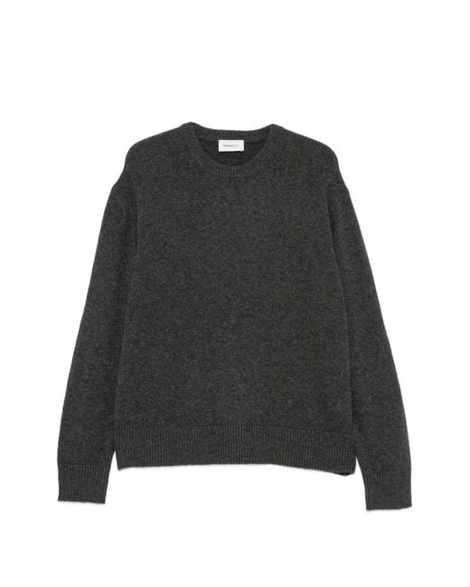 Diana Studio Black Ribbed-Trim Crew-Neck Sweater for men