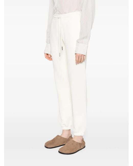 Moncler White Drawstring Trousers