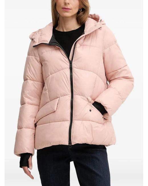 Geox Pink Quilted-Pattern Padded Jacket