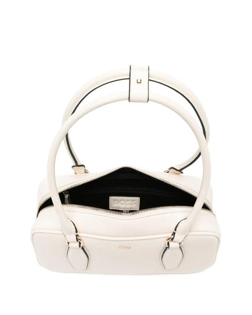 Boss White Sandy Zip Shoulder Bag