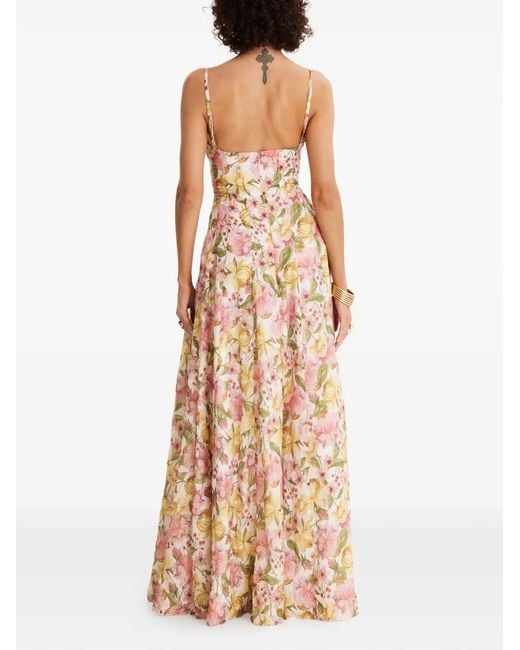 MOOS STUDIO Multicolor Flora Reverie Floral-Print Maxi Dress