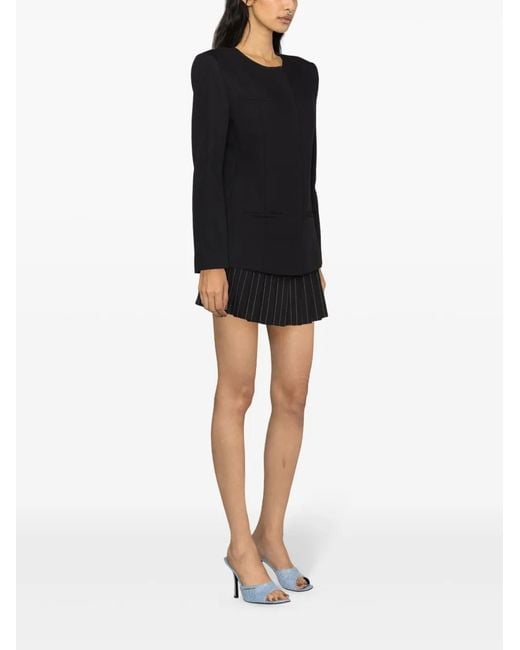 MSGM Black Raw-Cut Tailored Jacket