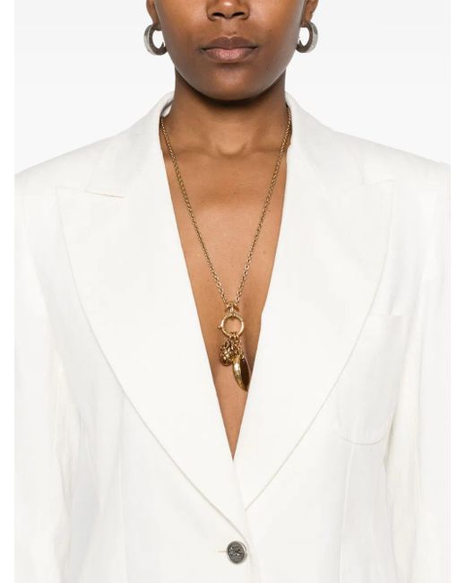 Etro White Paisley-Jacquard Blazer