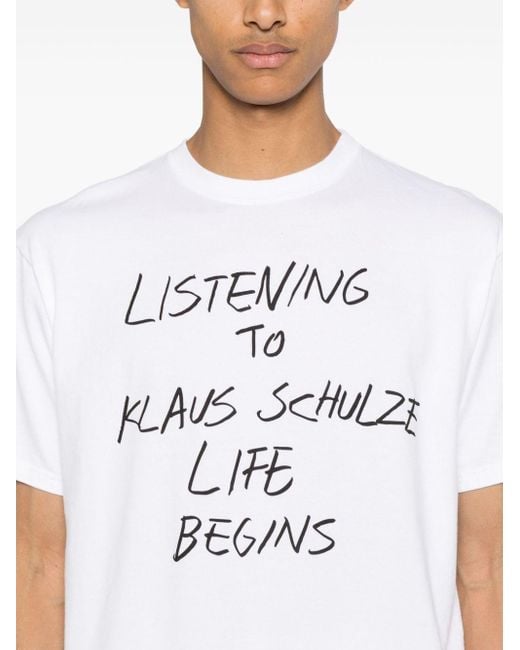 Undercover T-Shirt mit Text-Print in White für Herren