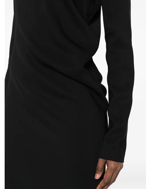 Totême  Black Twist Long-Sleeve Maxi Dress