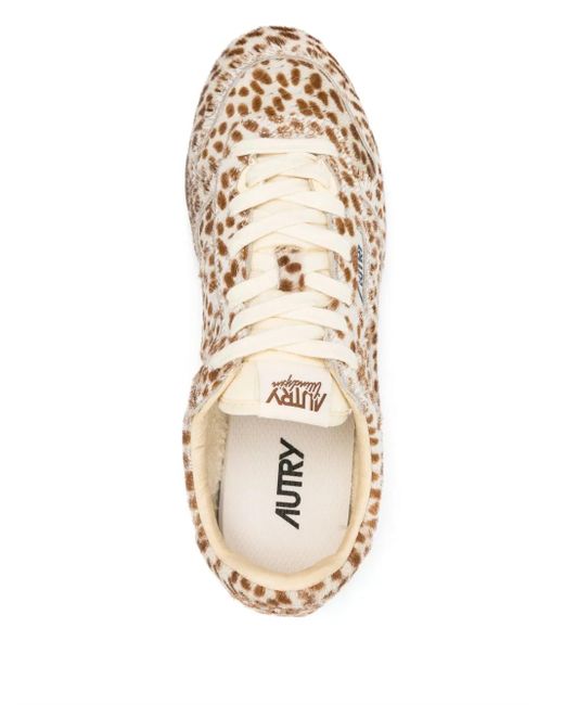 Autry Natural Animal-Print Sneakers