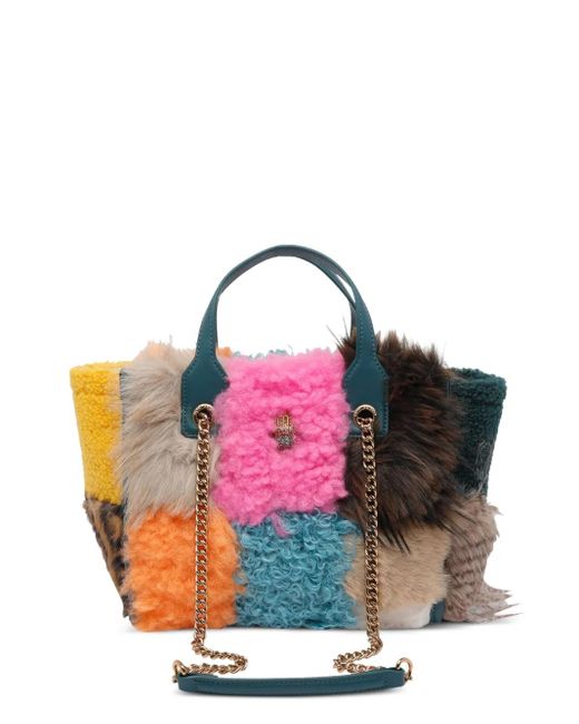Kurt Geiger Pink Hoxton Faux-Fur Chain Tote Bag