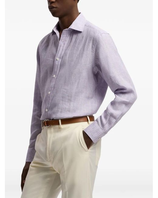 Ralph Lauren Purple Check-Pattern Shirt for men