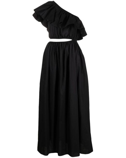 Vestido largo asimétrico Matteau de color Black