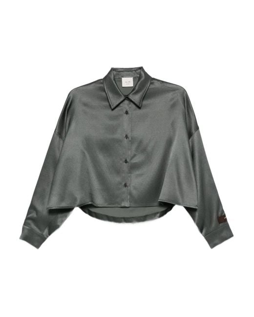 Alysi Gray Hemd aus Satin