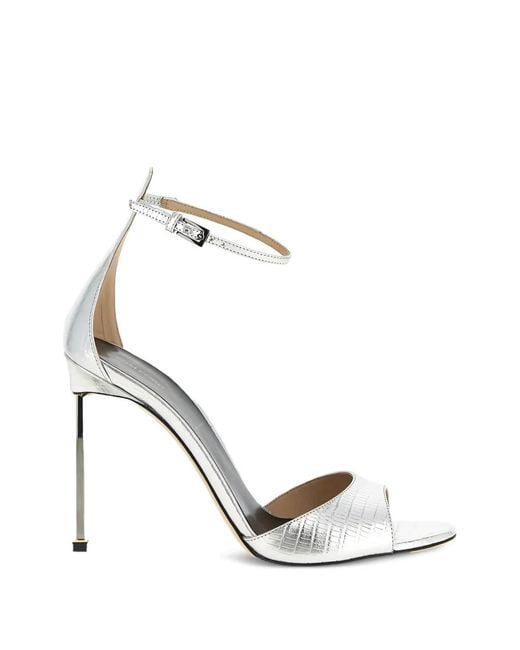 Tom Ford White 105Mm Tejus Buckle Sandals