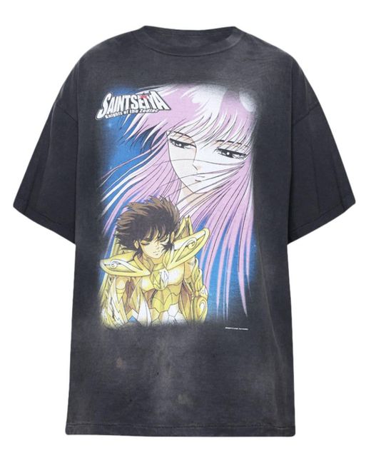 SAINT Mxxxxxx T-Shirt mit Anime-Print in Blue für Herren