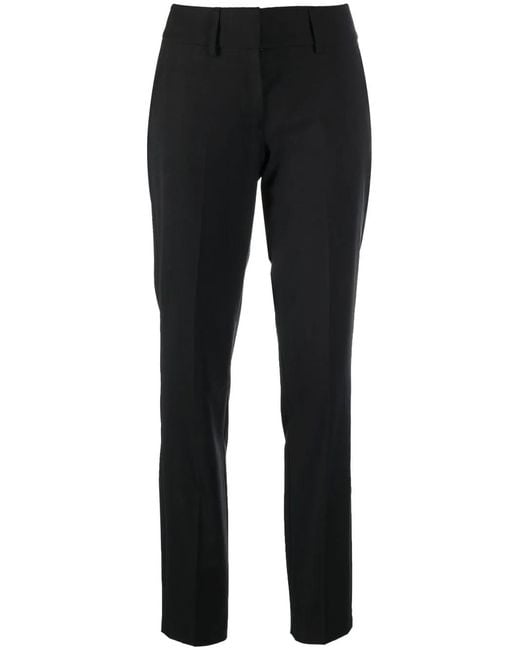 Philipp Plein Black Tapered Wool-Blend Trousers