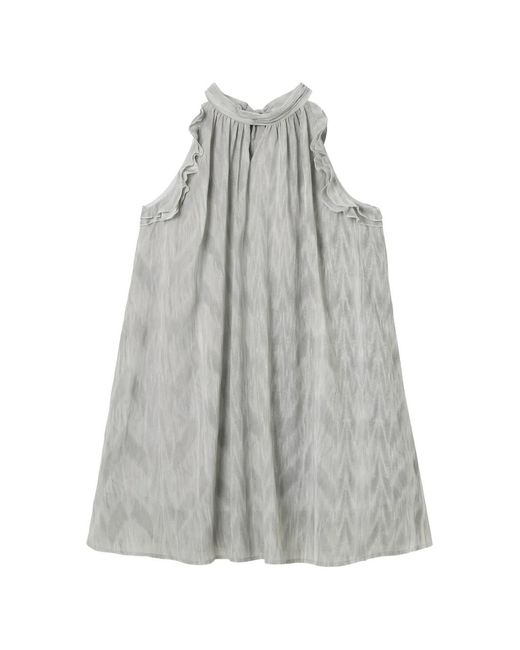 B+ AB Gray Abstract-Pattern Mini Dress