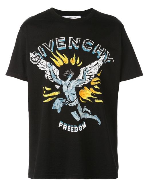 Givenchy T-shirt Met 'freedom Angel' Print in het Black voor heren